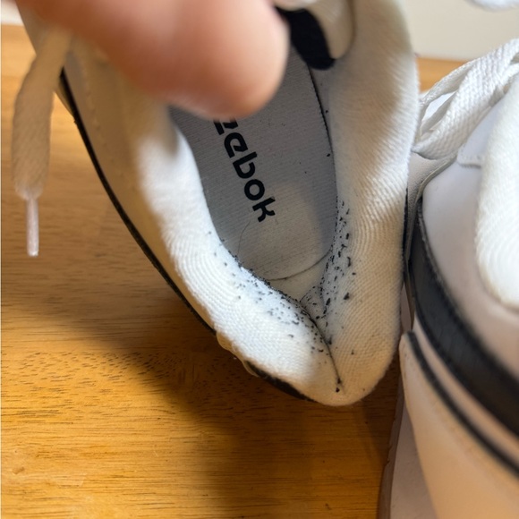 Reebok Glide Sneaker White Black Womens 8.5 Athletic Shoe - Picture 7 of 9